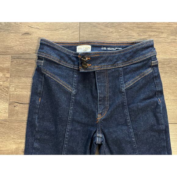 Pilcro Dark Wash Wide Leg Jeans Size 26 - Picture 2 of 6